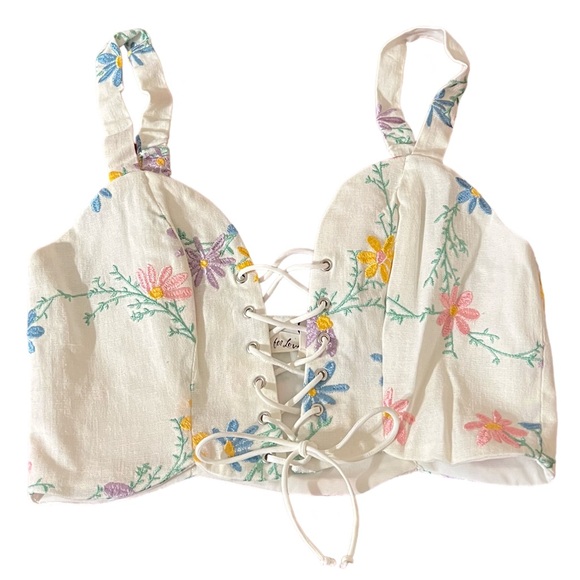 For Love And Lemons Majorie Top in Ivory - Picture 2 of 4